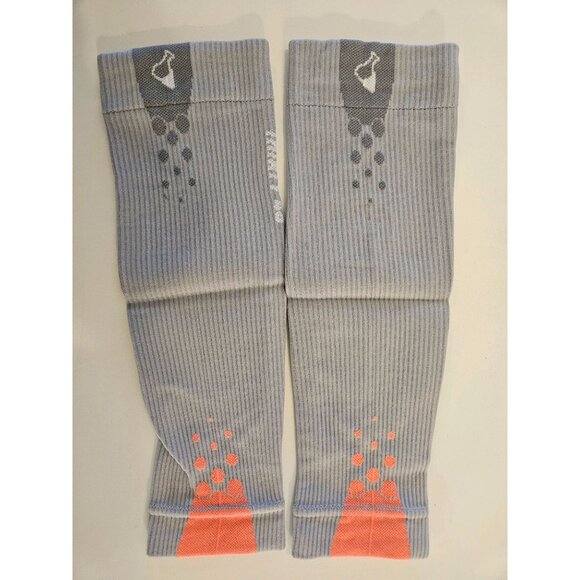 Thirty48 Compression Sleeves Gray Orange LRG Improved Blood Flow Injury Recovery - Picture 8 of 9